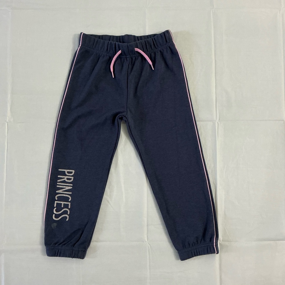Disney Princess Jogger Pants Girls 4T Blue Active Lounge Wear